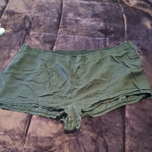 Black Cotton Lounge Shorts